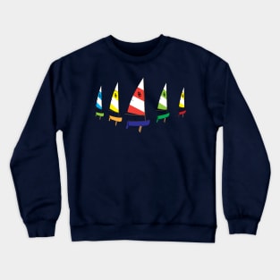 Dyer Dhow Sailboats Racing Crewneck Sweatshirt